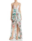 Rococo Sand Floral High/low Maxi Dress