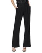 Paige Leenah Pleated Wide Leg Jeans In Director