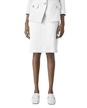 St. John Boucle Tweed A Line Skirt