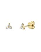 Moon & Meadow 14k Yellow Gold Diamond Mini Cluster Stud Earrings - 100% Exclusive