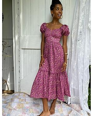 Loveshackfancy Angie Floral Print Maxi Dress