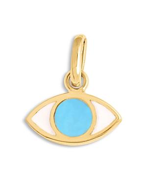 Gigi Clozeau 18k Yellow Gold Pearls Of Resin Evil Eye Pendant