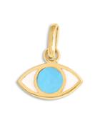 Gigi Clozeau 18k Yellow Gold Pearls Of Resin Evil Eye Pendant