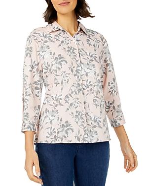 Foxcroft Ruben Cotton Floral Print Shirt