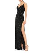 Mac Duggal Embellished Open Back Gown