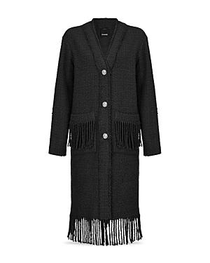 Pinko Ancasti Splovero Fringe Trim Coat