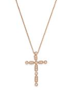 Bloomingdale's Diamond Cross Pendant Necklace In 14k Rose Gold, 0.15 Ct. T.w. - 100% Exclusive