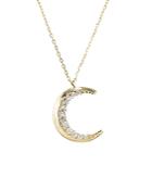 Aqua Sterling Silver Moon Pendant Necklace, 16 - 100% Exclusive