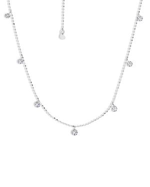 Graziela Gems 18k White Gold Diamond Floating Dangle Statement Necklace, 18