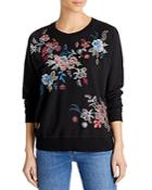 Johnny Was Denali Floral Embroidered Sweatshirt