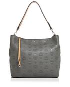 Mcm Klara Monogrammed Leather Hobo