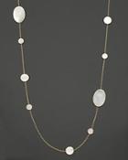 Ippolita 18k Yellow Gold Polished Rock Candy Circle Oval Station Necklace In Mother-of-pearl, 37