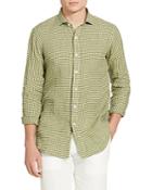 Polo Ralph Lauren Checked Linen Standard Fit Button Down Shirt