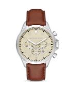 Michael Kors Gage Chronograph Leather Watch, 45mm