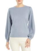 T Tahari Pleated Sleeve Sweater