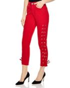 Sandro Hadera Cropped Lace-up Skinny Jeans