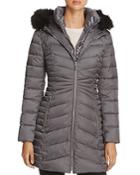 Laundry By Shelli Segal Mixed Quilt Puffer Jacket