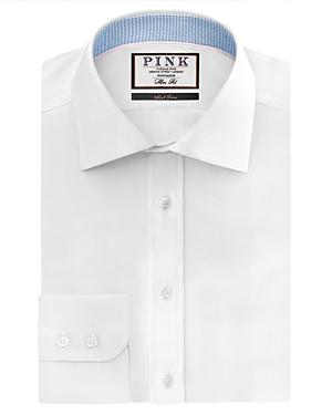 Thomas Pink Strummer Plain Slim Fit Dress Shirt - Bloomingdale's Regular Fit