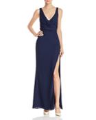 Fame And Partners Strap-detail Draped Gown