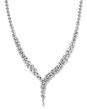 Bloomingdale's Diamond Leaf Statement Necklace In 14k White Gold, 7.25 Ct. T.w. - 100% Exclusive