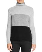 Magaschoni Color-block Cashmere Turtleneck Sweater