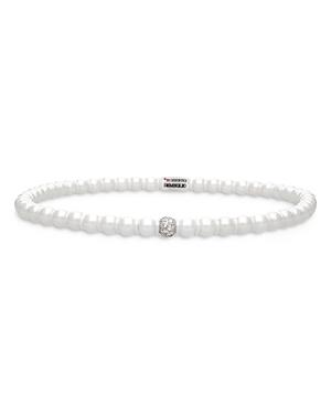 Roberto Demeglio 18k White Gold & White Ceramic Bracelet With Diamonds