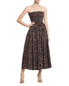 Michael Kors Collection Floral Cotton Smocked Dress