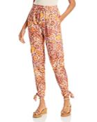 Rococo Sand Cotton Printed Tie Cuff Joggers