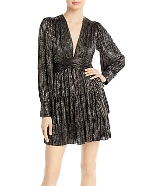 Sabina Musayev Mona Pleated Knit Mini Dress