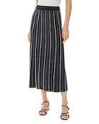 Misook Striped Midi Skirt
