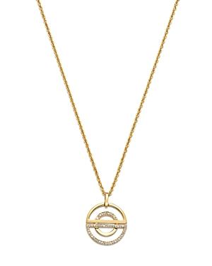 Bloomingdale's Diamond Open Half Circle Pendant Necklace In 14k Yellow Gold, 0.25 Ct. T.w. - 100% Exclusive