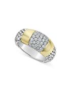 Lagos Sterling Silver & 18k Gold High Bar Diamond Ring - 100% Exclusive