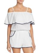 Becca By Rebecca Virtue Inspired Off The Shoulder Swim Cover-up Romper