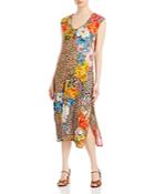 Johnny Was Taylor Leopard High Slit Dress
