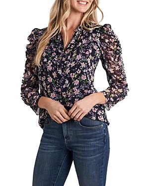 Cece Ruffled Botanic Charm Blouse