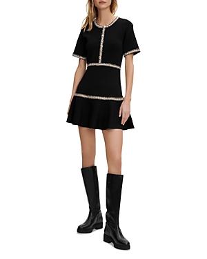 Maje Rongalon Contrast Trim Knit Dress