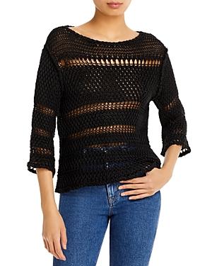 Alberta Ferretti Open Knit Sweater