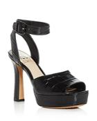 Vince Camuto Women's Kortinta Croc-embossed Platform High-heel Sandals