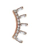 Kismet By Milka 14k Rose Gold Diamond Ladder Stud Earring