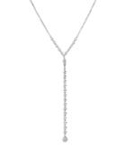 Meira T 14k White Gold Diamond Mini Cluster Lariat Necklace, 18