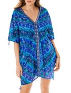 Miraclesuit Blue Curacao Caftan Swim Cover-up