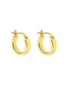 Argento Vivo Squared Thick Huggie Hoop Earrings In 14k Gold Plated Sterling Silver