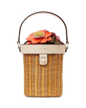 Kate Spade New York Petal Wicker Flower Pot Crossbody Bag