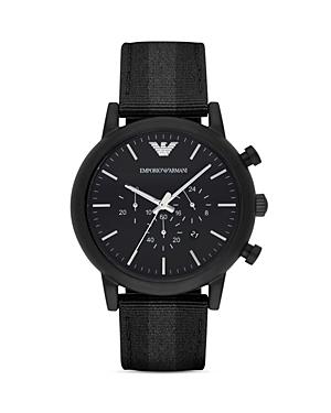 Emporio Armani Black Strap Watch, 46mm