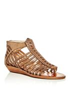 Vince Camuto Seanna Metallic Woven Strappy Demi Wedge Sandals