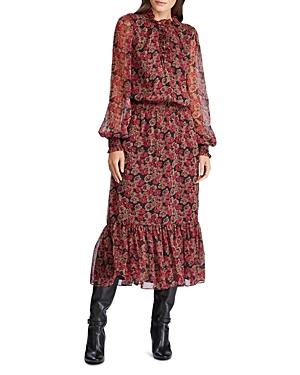 Lauren Ralph Lauren Smocked Floral Midi Dress