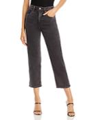 Pistola Cassie Super High Rise Cropped Jeans In Charcoal