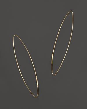Lana Jewelry 14k Yellow Gold Large Straight Magic Hoop Earrings