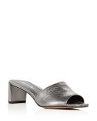 Kenneth Cole Women's Nash Leather Mid-heel Slide Sandals