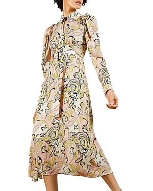 Ted Baker Paisley Print Silk Midi Dress